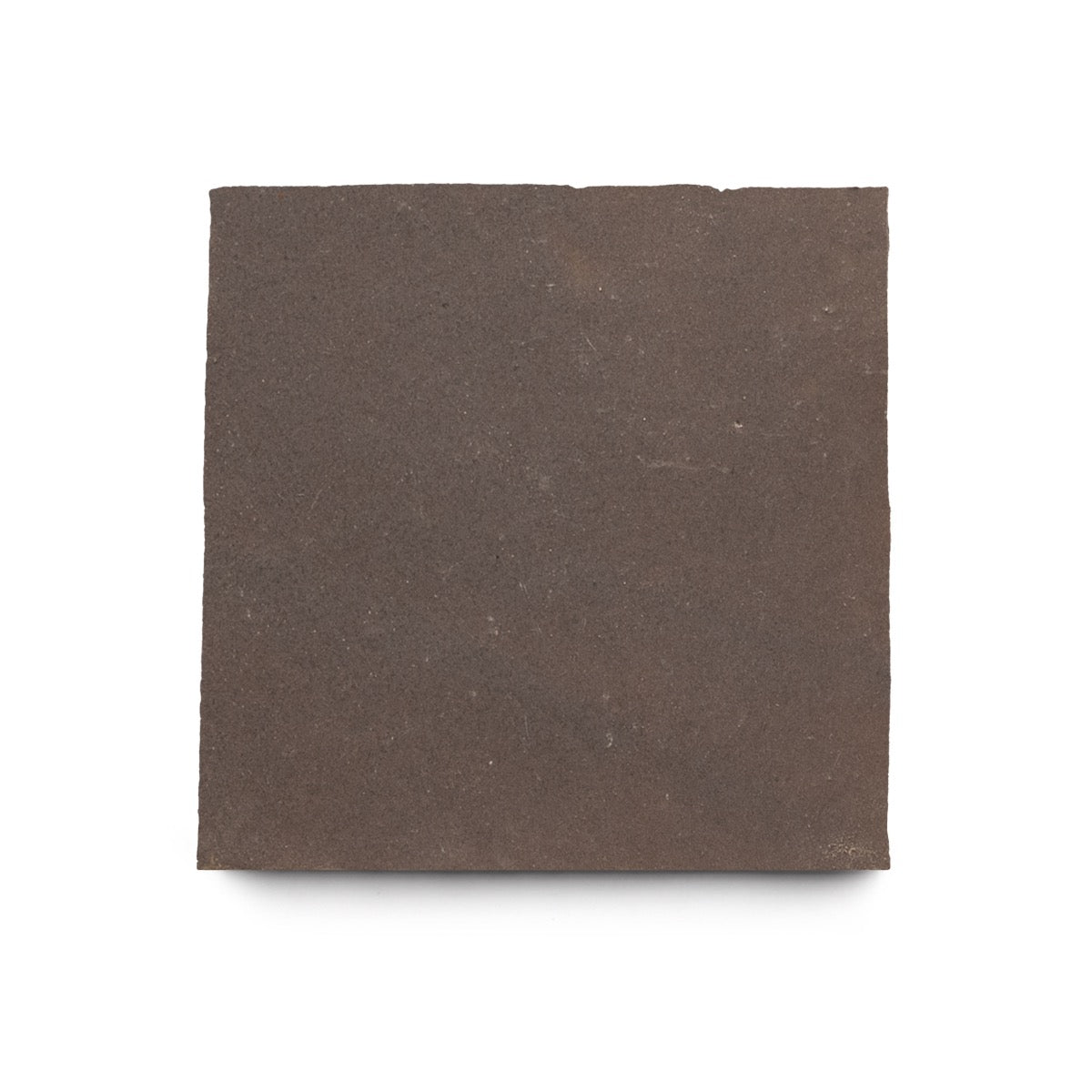 A single Brownstone 4x4 tile, square and dark brown with a matte finish, is displayed against a white background.