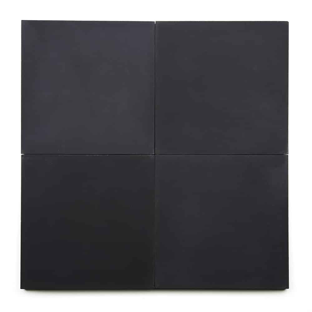 Black 8x8 features a minimalist design with four matte black tiles in a two-by-two grid, separated by subtle lines.