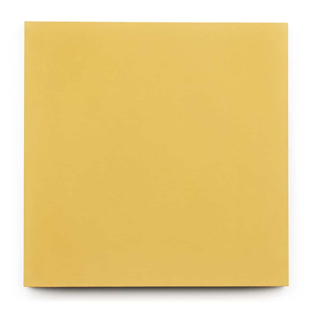 A square Cadmium 8x8 sample from vendor-unknown, viewed from above on a white background, features a simple, smooth surface reminiscent of a handmade tile or Zia Tile.