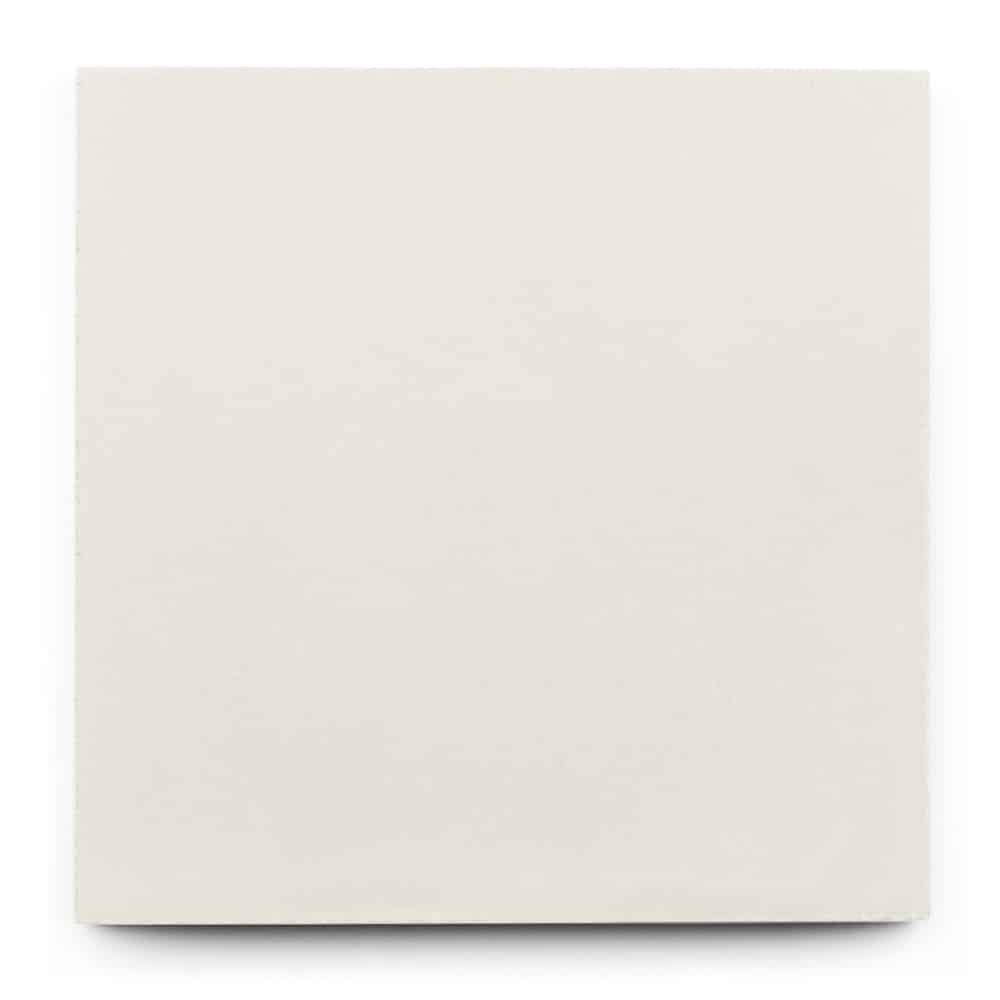 A plain, rectangular Cotton 8x8 tile sample by vendor-unknown, in a beige or off-white shade similar to handmade tile tones, is centered against a white background.