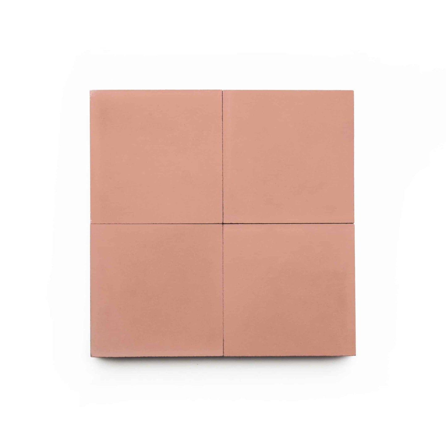 Four Delta Moon 4x4 terracotta-colored tiles, arranged in a 2x2 grid, are displayed on a white background.