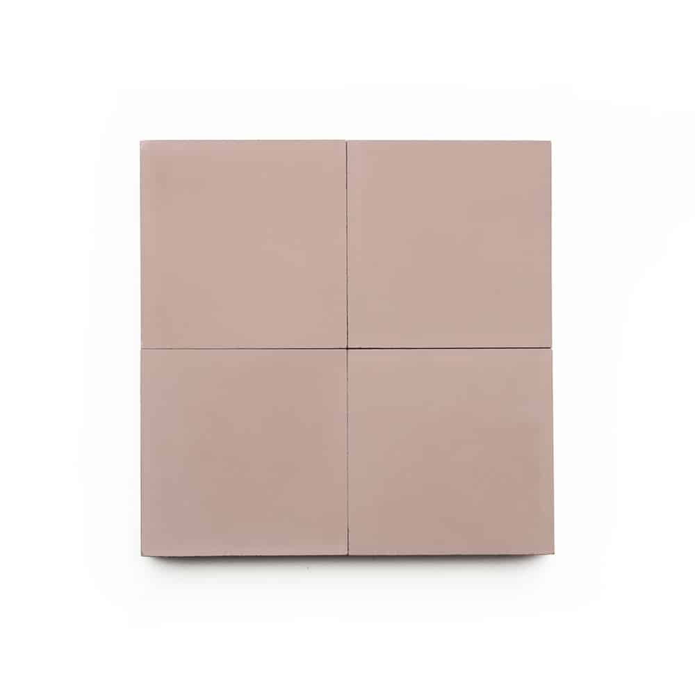 Four plain, square Quartz 4x4 tiles in light brown arranged in a 2x2 grid on a white background—ideal for kitchen backsplashes or modern décor accents.