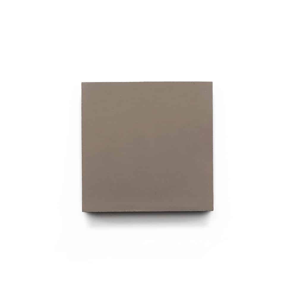 A single, square, flat piece of matte brown material—Taupe 4x4 Sample by vendor-unknown—centered on a plain white background.