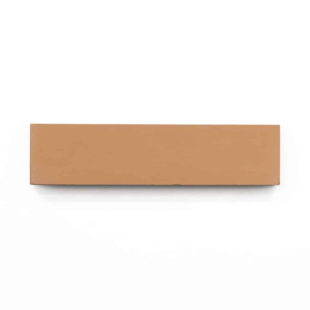 A single Terra Cotta 2x8 rectangular subway tile is centered on a plain white background.
