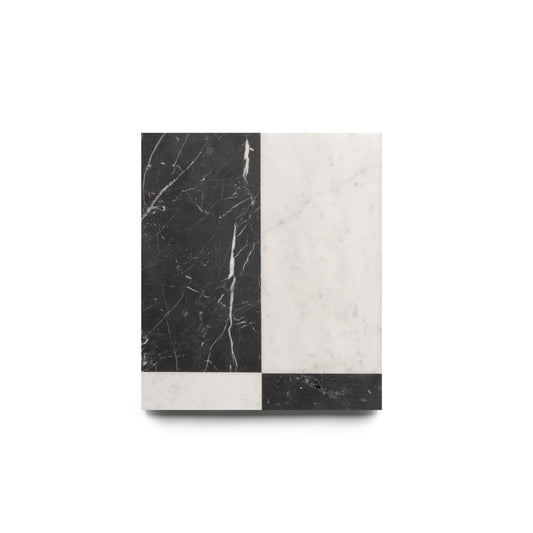 Verona in Carrara + Nero Marquina, Sample