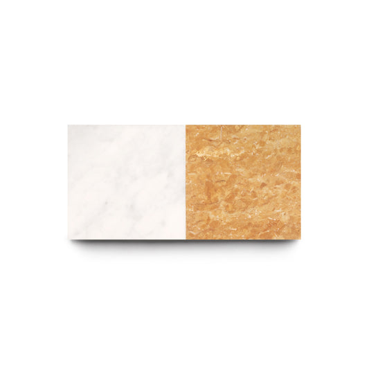 Carrara + Giallo Reale 6x6, Sample