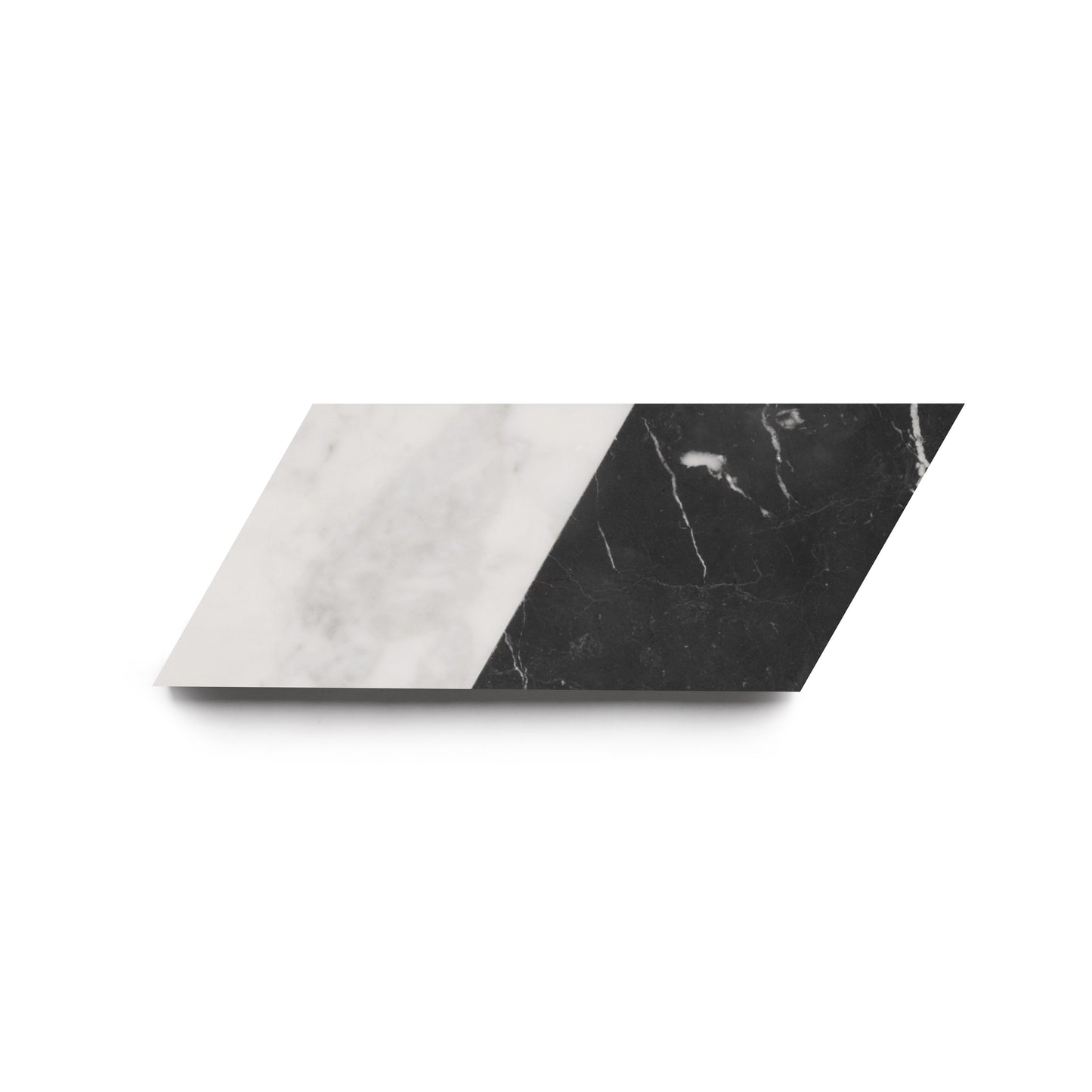 Diamante in Carrara + Nero Marquina, Sample