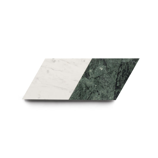 Diamante in Carrara + Verde Alpi, Sample