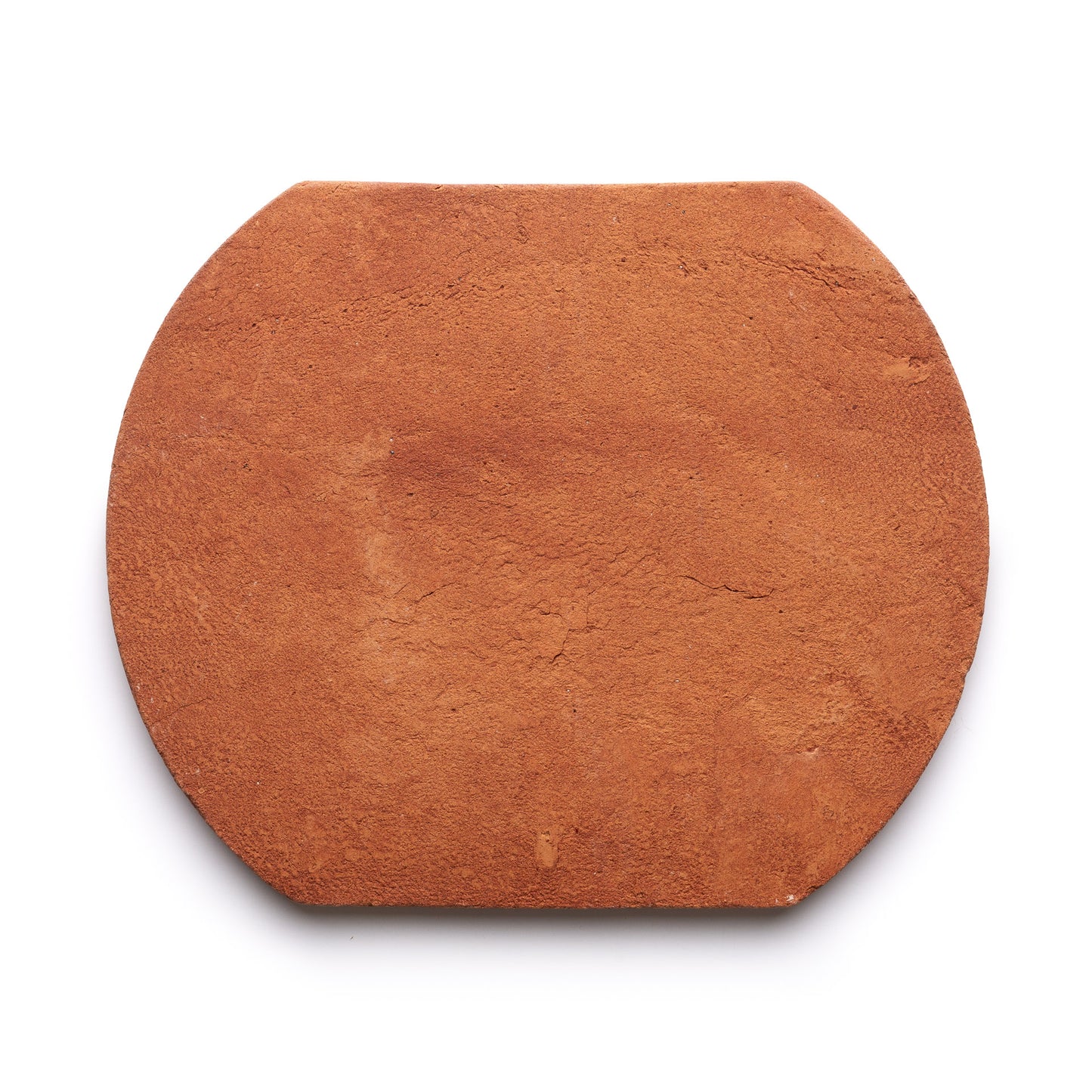 The Oaxaca + Red Clay by Zia Tile is a flat, reddish-brown, rectangular clay tile with slightly rounded edges and a smooth, textured surface, shown on a white background.