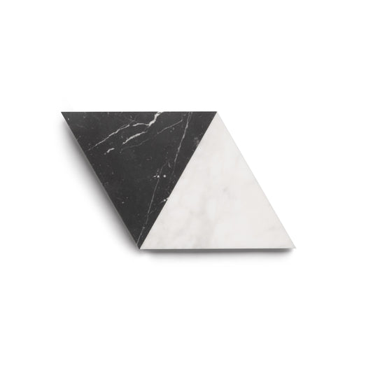 Isola in Carrara + Nero Marquina, Sample