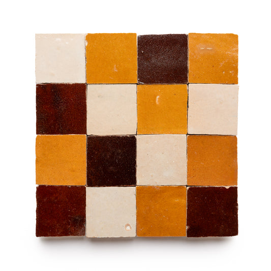 Burnt Sugar + Glazed Earth + Amber Checkerboard