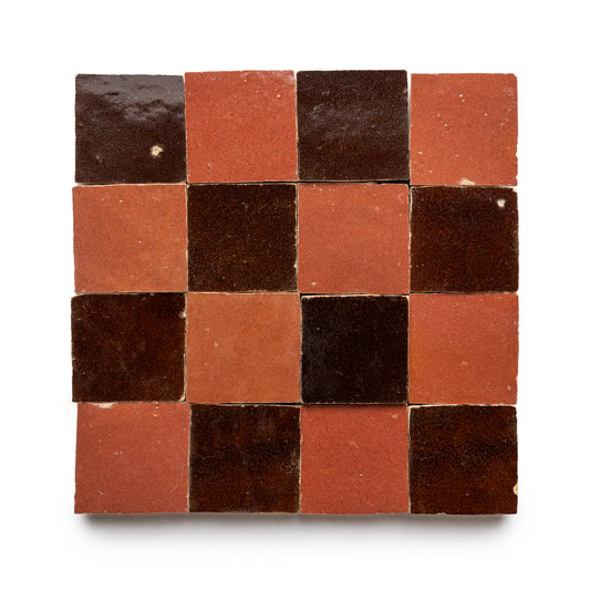 Burnt Sugar + Terra Rosa Checkerboard