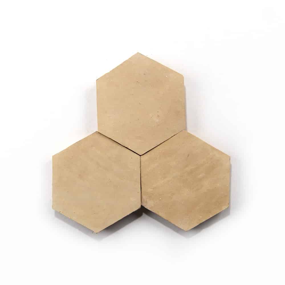 Unglazed Natural Hex